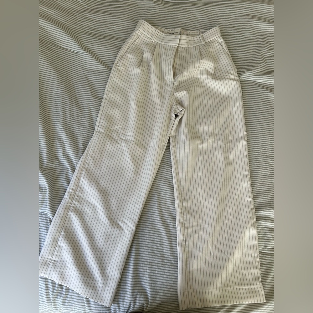 Abercrombie Sloane Striped Wide-Leg Pants